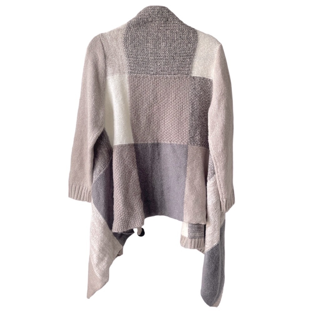 Chicos Petite Drape-Front Colorblock Cardigan | Size 2P (LP) - Picture 2 of 10